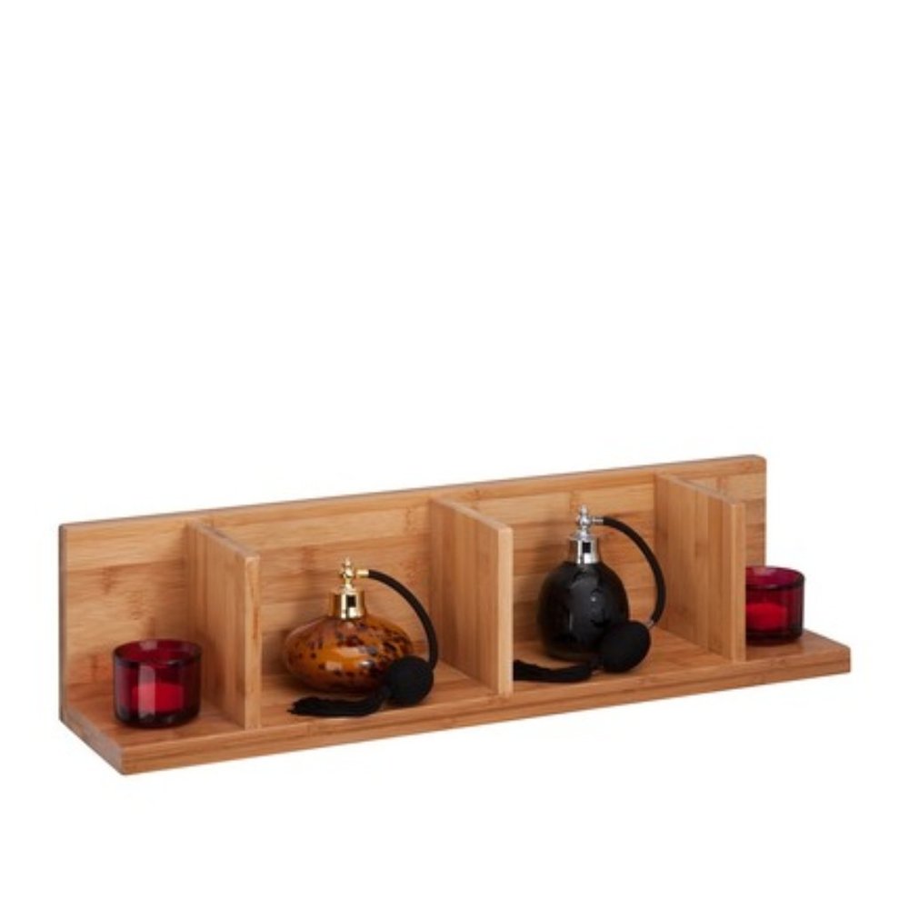 Honey Can Do Large Sectioned Bamboo Wall Shelf